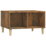 Coffee Table Smoked Oak 60x50x36.5 cm Engineered Wood - Front View