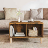 Coffee Table Smoked Oak 60x50x36.5 cm Engineered Wood - Side View