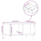 Coffee Table Smoked Oak 60x50x36.5 cm Engineered Wood - Low Angle