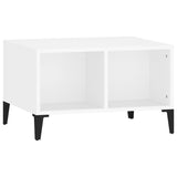 Coffee Table White 60x50x36.5 cm Engineered Wood - Front View
