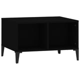 Coffee Table Black 60x50x36.5 cm Engineered Wood - Front View