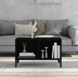 Coffee Table Black 60x50x36.5 cm Engineered Wood - Side View