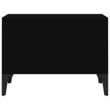 Coffee Table Black 60x50x36.5 cm Engineered Wood - Rear View