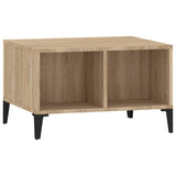 Coffee Table Sonoma Oak 60x50x36.5 cm Engineered Wood - Front View