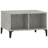 Coffee Table Concrete Grey 60x50x36.5 cm Engineered Wood - Front View