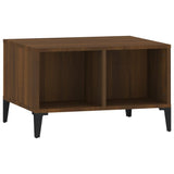 Coffee Table Brown Oak 60x50x36.5 cm Engineered Wood - Front View
