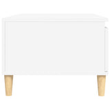 Coffee Table White 90x50x36.5 cm Engineered Wood - Close-Up Angle