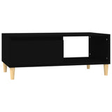 Coffee Table Black 90x50x36.5 cm Engineered Wood - Front View