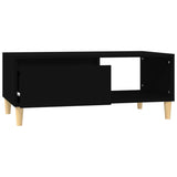 Coffee Table Black 90x50x36.5 cm Engineered Wood - Rear View