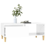 Coffee Table High Gloss White 90x50x36.5 cm Engineered Wood - Top-Down View