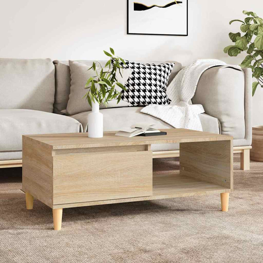 Coffee Table Sonoma Oak 90x50x36.5 cm Engineered Wood