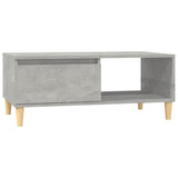 Coffee Table Concrete Grey 90x50x36.5 cm Engineered Wood - Front View