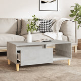Coffee Table Concrete Grey 90x50x36.5 cm Engineered Wood - Side View