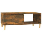 Coffee Table Smoked Oak 90x50x36.5 cm Engineered Wood - Front View