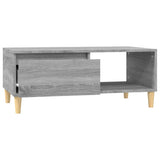 Coffee Table Grey Sonoma 90x50x36.5 cm Engineered Wood - Rear View