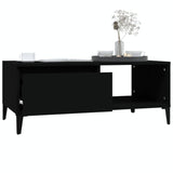 Coffee Table Black 90x50x36.5 cm Engineered Wood - Top-Down View