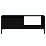 Coffee Table Black 90x50x36.5 cm Engineered Wood - 45-Degree Angle