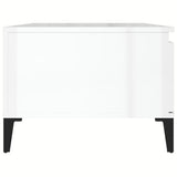 Coffee Table High Gloss White 90x50x36.5 cm Engineered Wood