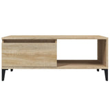Coffee Table Sonoma Oak 90x50x36.5 cm Engineered Wood - 45-Degree Angle