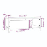 Coffee Table Grey Sonoma 90x50x36.5 cm Engineered Wood