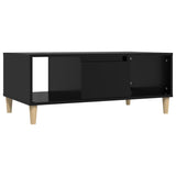 Coffee Table Black 90x50x36.5 cm Engineered Wood - Front View