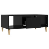Coffee Table Black 90x50x36.5 cm Engineered Wood - Rear View