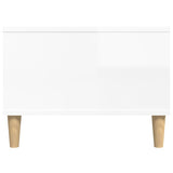 Coffee Table High Gloss White 90x50x36.5 cm Engineered Wood