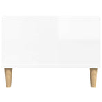 Coffee Table High Gloss White 90x50x36.5 cm Engineered Wood