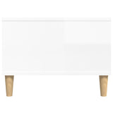 Coffee Table High Gloss White 90x50x36.5 cm Engineered Wood - Low Angle