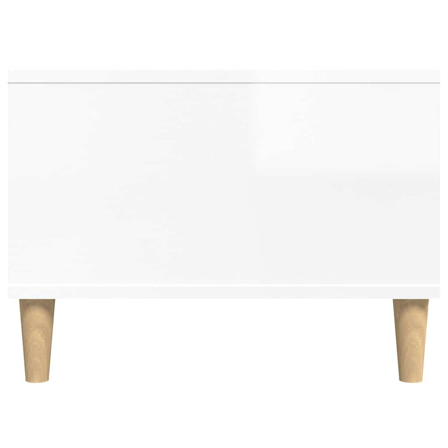 Coffee Table High Gloss White 90x50x36.5 cm Engineered Wood