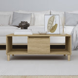 Coffee Table Sonoma Oak 90x50x36.5 cm Engineered Wood - Side View