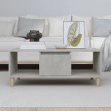 Coffee Table Concrete Grey 90x50x36.5 cm Engineered Wood - Side View