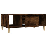 Coffee Table Smoked Oak 90x50x36.5 cm Engineered Wood - Rear View