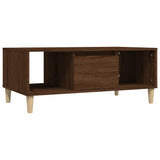 Coffee Table Brown Oak 90x50x36.5 cm Engineered Wood - Front View
