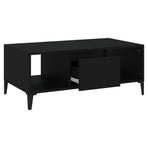 Coffee Table Black 90x50x36.5 cm Engineered Wood