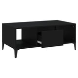 Coffee Table Black 90x50x36.5 cm Engineered Wood - Rear View