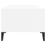 Coffee Table High Gloss White 90x50x36.5 cm Engineered Wood
