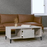 Coffee Table Concrete Grey 90x50x36.5 cm Engineered Wood - Side View