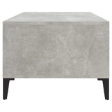 Coffee Table Concrete Grey 90x50x36.5 cm Engineered Wood - Close-Up Angle
