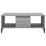 Coffee Table Grey Sonoma 90x50x36.5 cm Engineered Wood - 45-Degree Angle