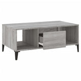 Coffee Table Grey Sonoma 90x50x36.5 cm Engineered Wood - Rear View