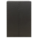 Single Wheelie Bin Shed Black 70x80x117 cm Poly Rattan
