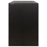 Triple Wheelie Bin Shed Black 207x80x117 cm Poly Rattan