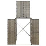 Single Wheelie Bin Shed Grey 70x80x117 cm Poly Rattan