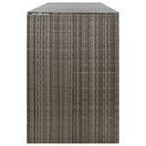 Quadruple Wheelie Bin Shed Grey 274x80x117 cm Poly Rattan