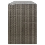 Quadruple Wheelie Bin Shed Grey 274x80x117 cm Poly Rattan