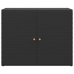 Garden Storage Cabinet Black 100x55.5x80 cm Poly Rattan
