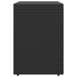 Garden Storage Cabinet Black 100x55.5x80 cm Poly Rattan
