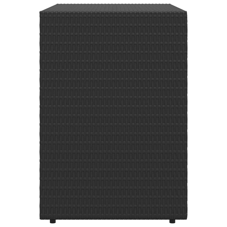 Garden Storage Cabinet Black 100x55.5x80 cm Poly Rattan