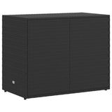 Garden Storage Cabinet Black 100x55.5x80 cm Poly Rattan